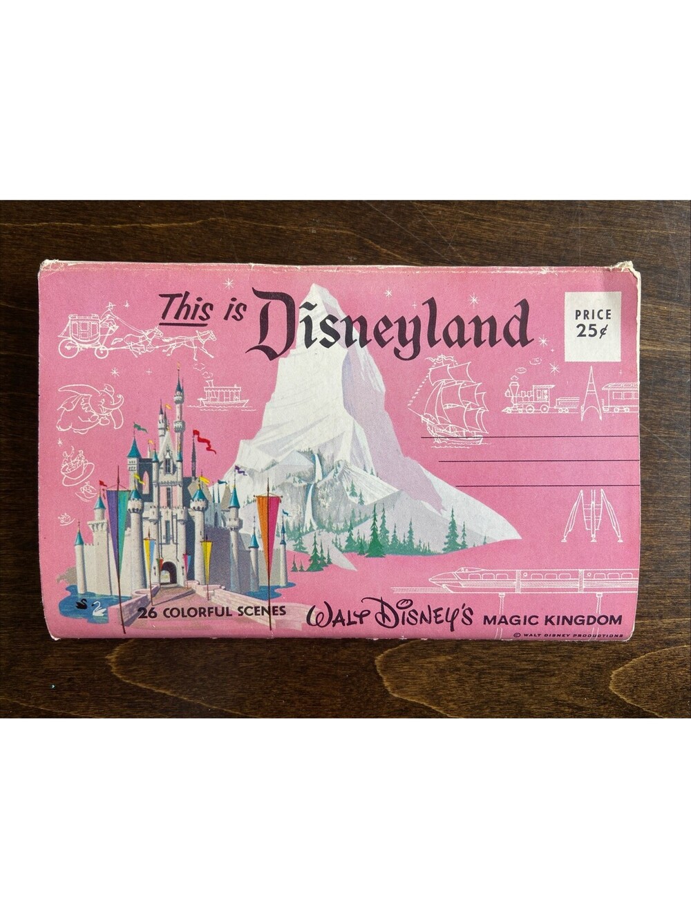 Vtg This is Disneyland Foldout 26 Colorful Scenes Walt Disney's Magic Kingdom